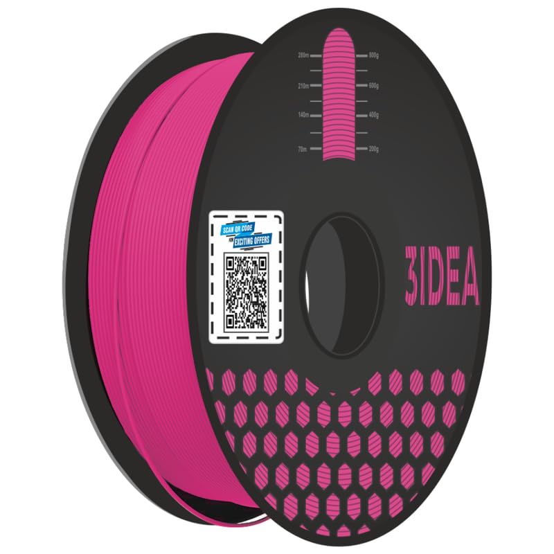3IDEA Imagine Create Print PLA+ Filament (Pink) for 3D Printer, 1kg Spool 3D Printing Material - Image 1