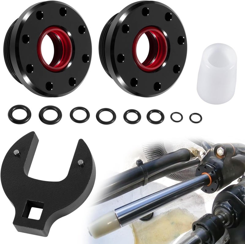 Sunluway Hydraulic Steering Cylinder Seal Kit with Pin Wrench & O-Ring Kit for Seastar Front Mount Hydraulic Steering System, Compatible with HS5157, HS5167, HC5340, HC5341, HC5342, HC5343, HC5344, and More - Image 1