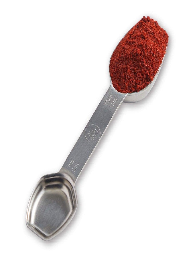 AllSpice Stainless Steel Double Sided Measuring Spoon- Teaspoon and Tablespoon - Image 1