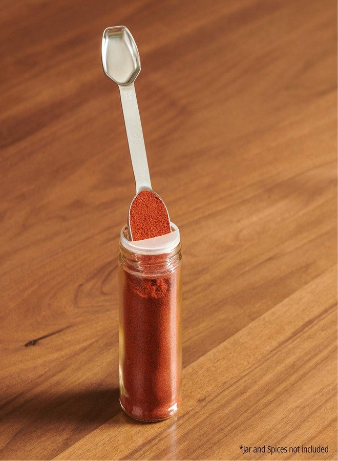 AllSpice Stainless Steel Double Sided Measuring Spoon- Teaspoon and Tablespoon - Image 2