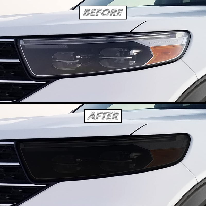 SlickMod PreCut Vinyl Smoke Tint for 20202023 Ford Explorer Headlight 1 Headlight Foglight 20 Dark Smoke