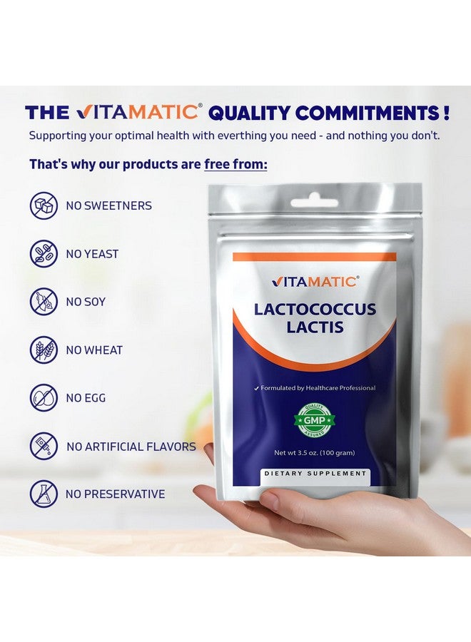 Vitamatic Lactococcus Lactis Probiotic Powder - Digestive Health Support - 100 Gram (3.5 OZ) - 100 Servings - Image 5