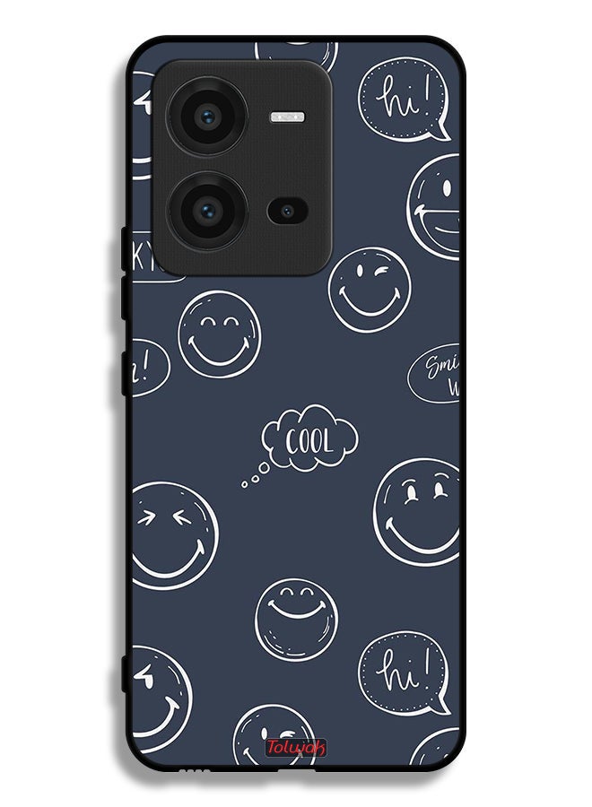 Tolwak Vivo V25 5G Protective Case Cover Cool Faces Tags - Image 2