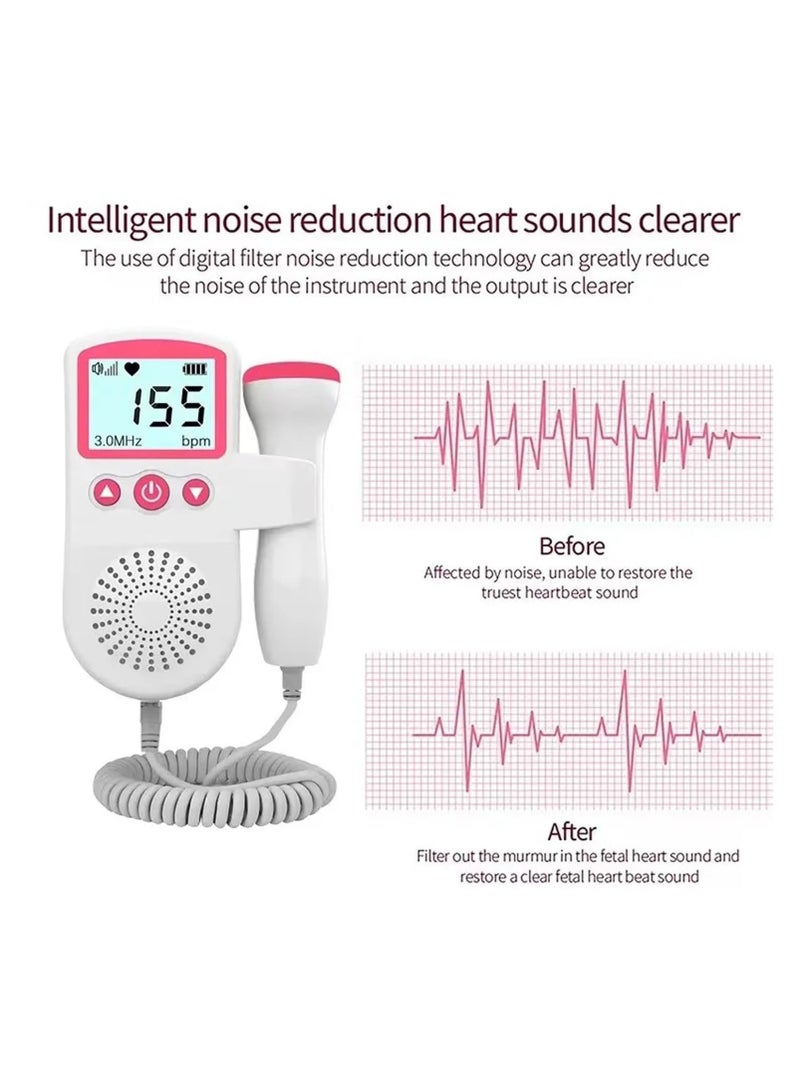 general Fetal Doppler Your Portable Pregnancy Companion 50-230M Measuring Hz LCD Display Pocket Size - Image 2