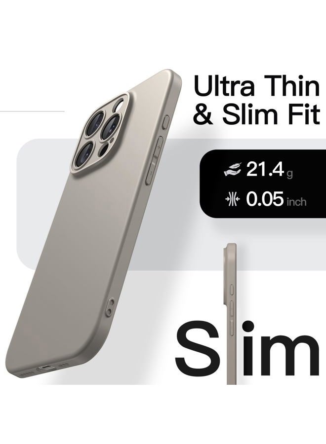 Jetech Slim Case for iPhone 16 Pro 6.3-Inch with Camera Lens Full Protection, Ultra-Thin Lightweight Matte Finish Minimalist Protective Phone Cover (Natural Titanium) - Image 3