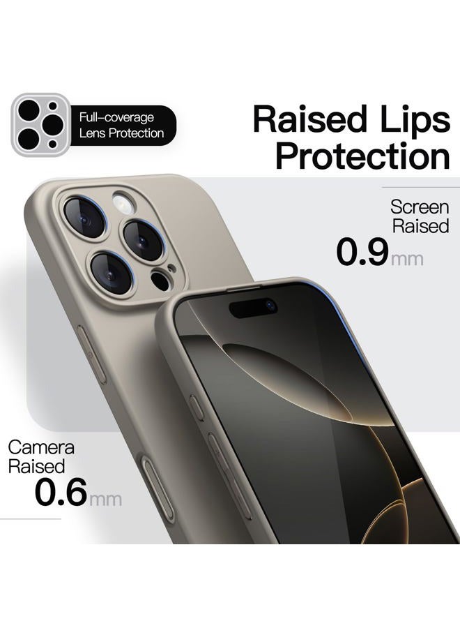 Jetech Slim Case for iPhone 16 Pro 6.3-Inch with Camera Lens Full Protection, Ultra-Thin Lightweight Matte Finish Minimalist Protective Phone Cover (Natural Titanium) - Image 4