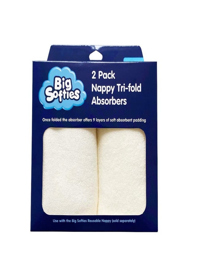Big Softies Baby Nappy Tri-Fold Absorbers|9-Layers Soft Padding|Comfortable & Reusable|Hygiene Product|Pack of 2 - Image 1