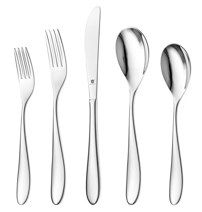 PREMIUM 1810 STAINLESS STEEL FLATWARE FIDENZA FIDENZA HAMMERED MARETTIMO MARETTIMO HAMMERED AND MEZZANO ENGRAVED COLLECTIONS 40PIECE MARETTIMO