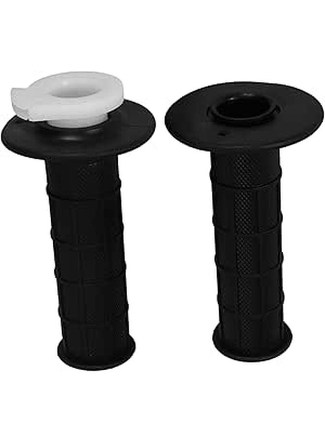 2pcs Black Plastic Motorcycle Throttle Knob Handlebar Grip Enhancer For Off Road - Image 1