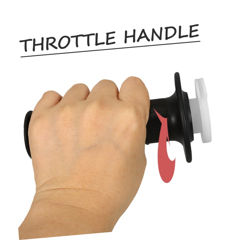 2pcs Black Plastic Motorcycle Throttle Knob Handlebar Grip Enhancer For Off Road - Image 4