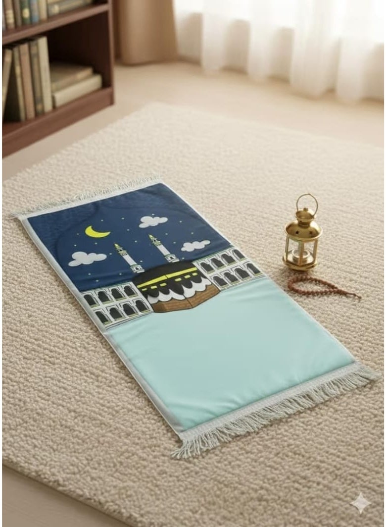 Padded Prayer Mat for Kids - Soft & Comfortable Knee Support, 2cm Thick Foam Rug, Non-Slip Base, Premium Quality, Perfect Educational Gift for Boys and Girls. - Image 1