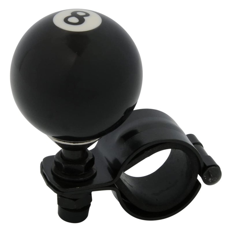 RoadPro RoadPro RP-70040 8 Ball Steering Wheel Spinner Knob Universal Fit Brodie Knob for Cars Trucks Semis Tractors Lawn Mower, Black  - Image 1