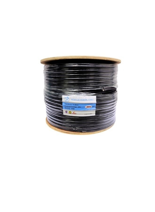 XLT - RG59 Coaxial Cable With Power ideal for CCTV Security Camera - 305m - Image 1