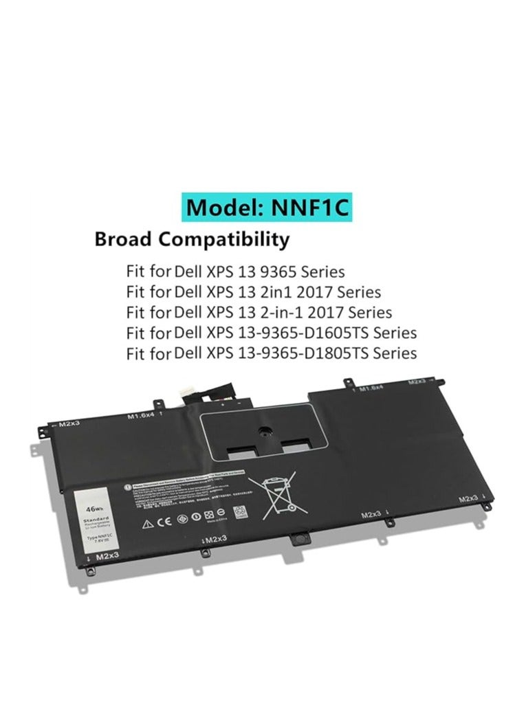 Terabyte Replacement Laptop Battery for Dell XPS 13 9365 2-IN-1 2017 P71G P71G001 XPS 13-9365-D1605TS XPS 13-9365-D1805TS 13-9365-D2805TS 13-9365 -D360 5TS 13-9365-D3805TS HMPFH NP0V3 0NNF1C 7.6V 46WH - Image 2