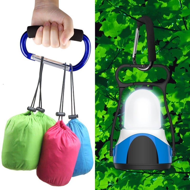 Newraturner Large Stroller Hooks for Mommy, 2 pcs Carabiner Stroller Hook Organizer for Hanging Purses, Diaper Bag, Shopping Bags. Clip Fits Single/Twin Travel Systems, Car Seats (Blue+Purple) - Image 2