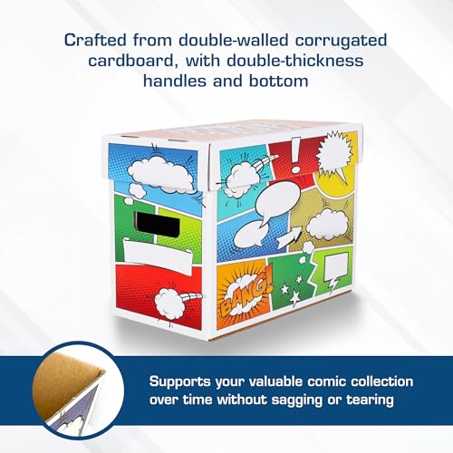 BCW Pow! Comic Book Storage Short Box - 1 Pack | Holds 150-175 Silver, Bronze, or Modern Comics - Image 4