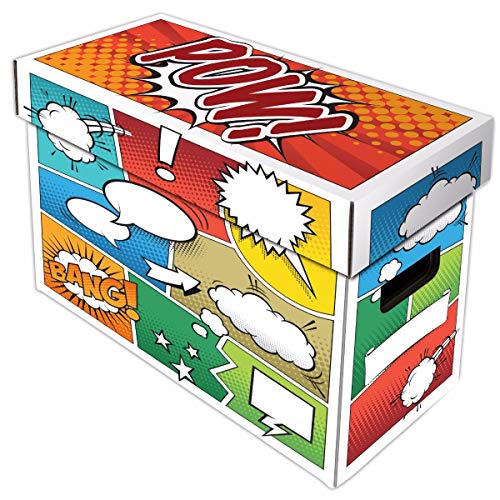 BCW Pow! Comic Book Storage Short Box - 1 Pack | Holds 150-175 Silver, Bronze, or Modern Comics - Image 1