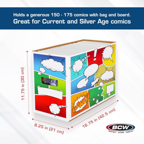 BCW Pow! Comic Book Storage Short Box - 1 Pack | Holds 150-175 Silver, Bronze, or Modern Comics - Image 3