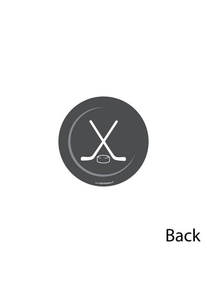 Big Dot of Happiness Shoots And Scores Hockey Puck Decorations Diy Baby Shower Or Birthday Party Essentials Set Of 20  - Image 4