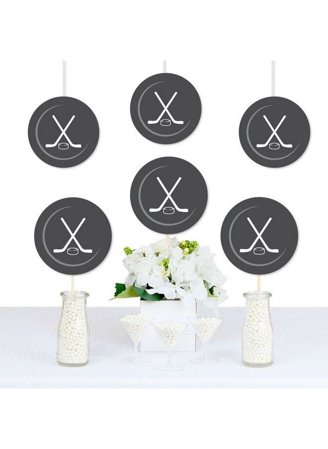 Big Dot of Happiness Shoots And Scores Hockey Puck Decorations Diy Baby Shower Or Birthday Party Essentials Set Of 20  - Image 3
