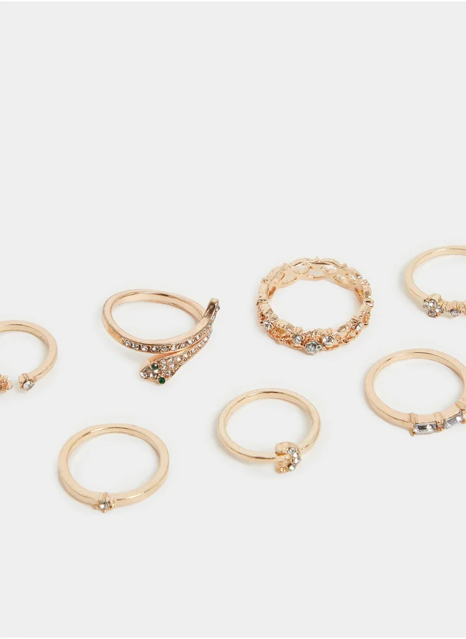 Styli Styli Set of 8 - Faux Crystal Rings