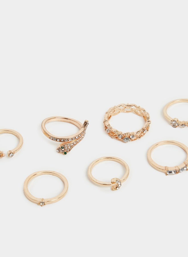 Styli Styli Set of 8 - Faux Crystal Rings  - Image 2