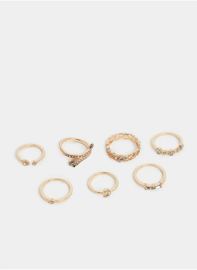 Styli Styli Set of 8 - Faux Crystal Rings