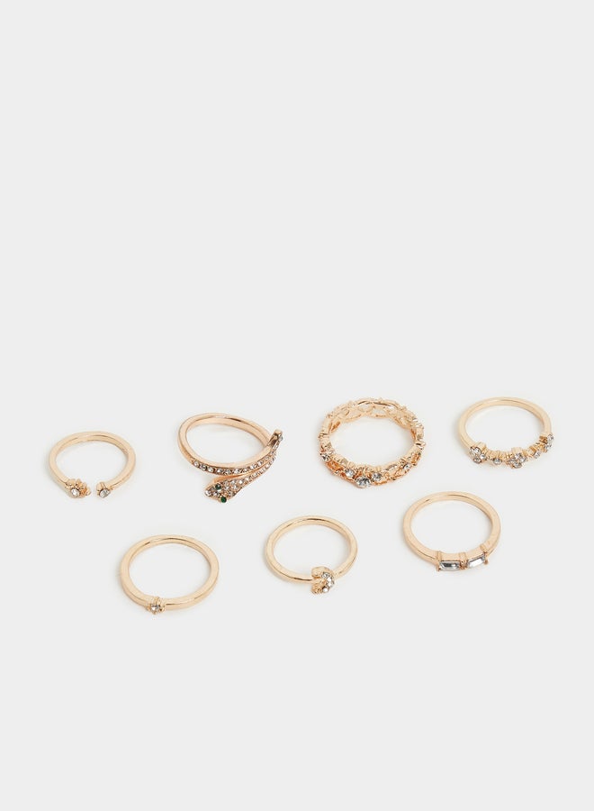 Styli Styli Set of 8 - Faux Crystal Rings  - Image 1