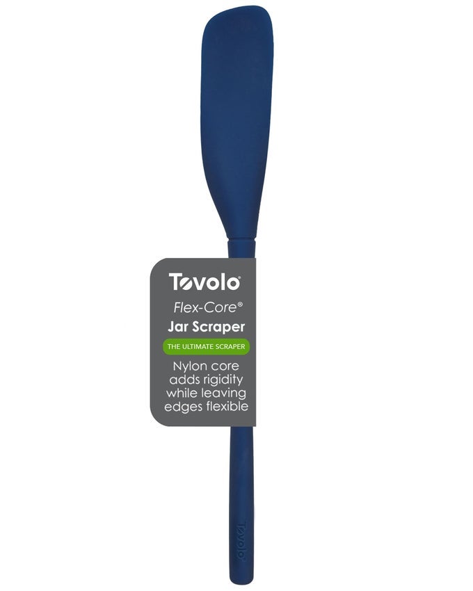 FLEXCORE SILICONE SPATULA JAR SCRAPER LONGHANDLED RUBBER SPATULA WITH ANGLED HEAD FOR SCOOPING SCRAPING HEATRESISTANT SPATULAS FOR KITCHEN USE DISHWASHER SAFE BPAFREE