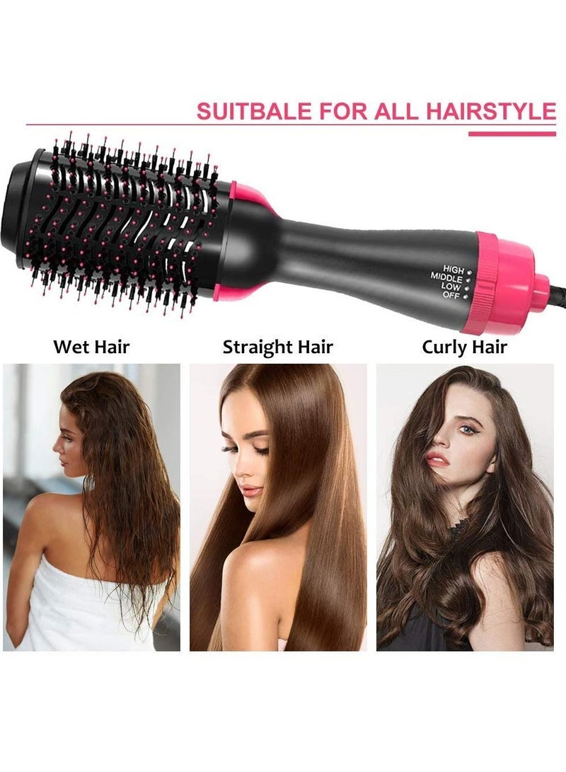Look Hair Straightening Brush Ceramic Electric Blow Rotating Straightener and Curly Comb - Image 4