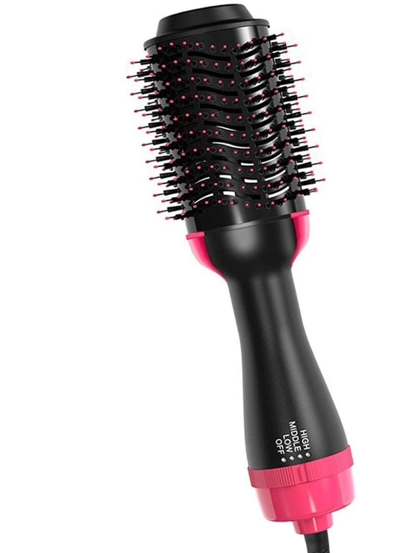 Look Hair Straightening Brush Ceramic Electric Blow Rotating Straightener and Curly Comb - Image 1
