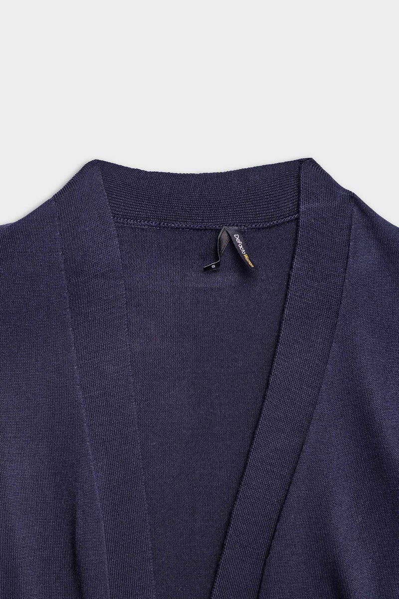 DeFacto Blue Woman Regular Fit V-Neck Cardigan Casual - Image 2