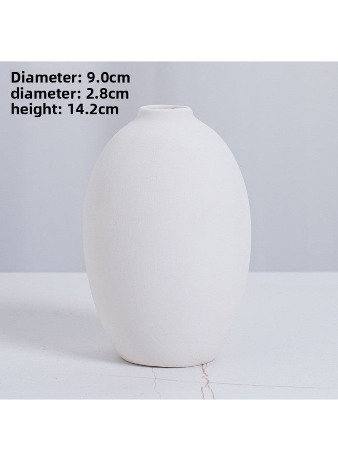Beauenty Kindergarten Diy Ceramic Bottle Painted Plain Blank Water Extension Hand Painted White Embryo Children's Parent-child Non-plaster Vase-Color:Medium And Large Vase-1 White  - Image 1