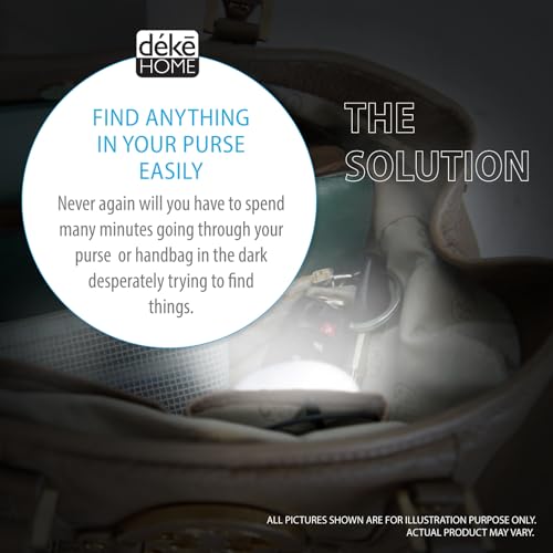 Deke Home - Heart Shaped Purse Light, Motion Sensor LED Handbag Lamp, Auto On Off Mini Travel Accessory for Backpack, Shoulder Bag, Crossbody, Tote, Night Use, Perfect for Concerts & Events - Image 3