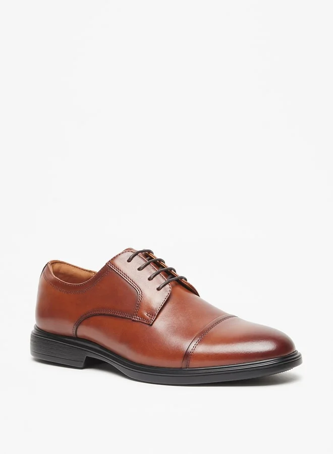 لو كونفورت Men's Solid Lace-Up Derby Shoes