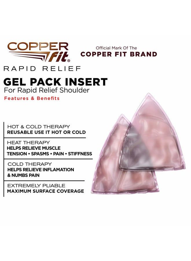 Copper Fit Rapid Relief Shoulder Wrap, Hot/Cold Replacement Insert Pack, Black - Image 2