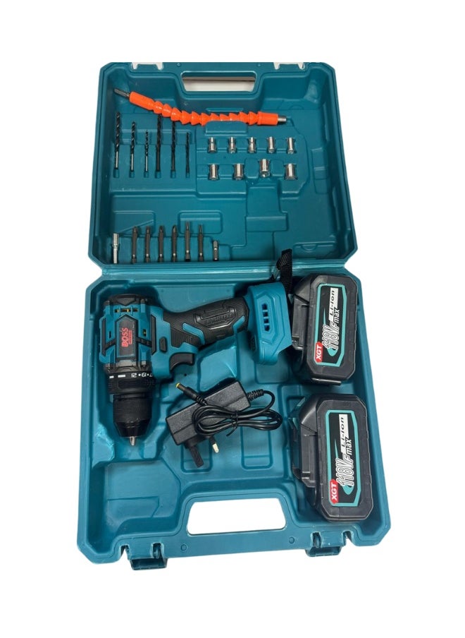 BOSS BOSS 118V Cordless Drill Machine with 2 Batteries & Fast Charger – High Power, LED Light, Variable Speed  - Image 2