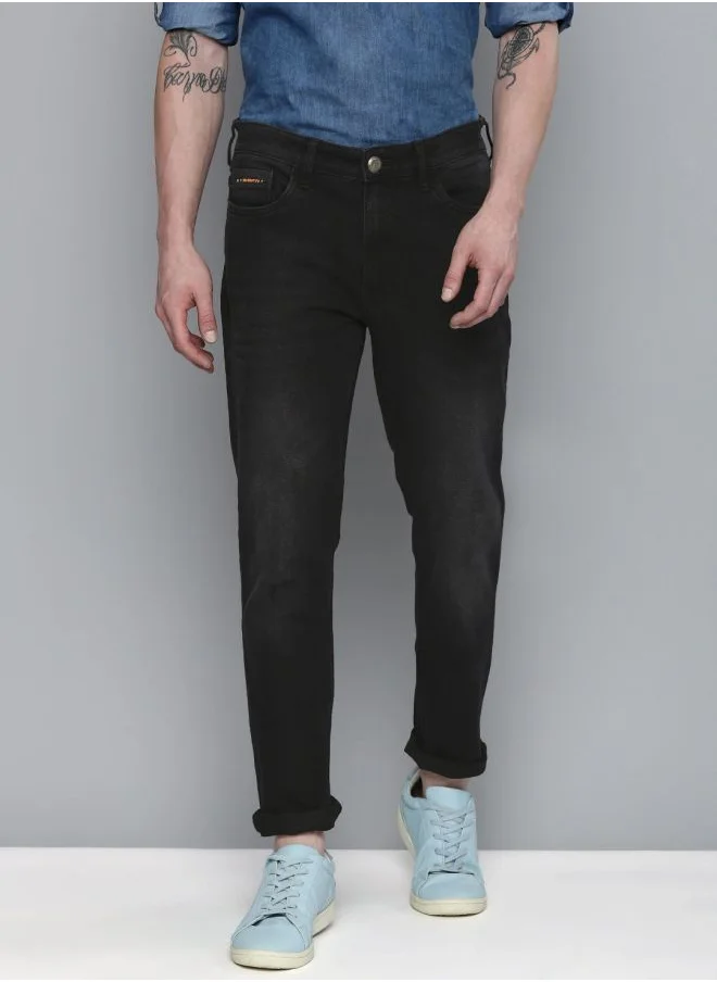The Indian Garage Co Men Slim Fit Solid Mid-Rise Jeans
