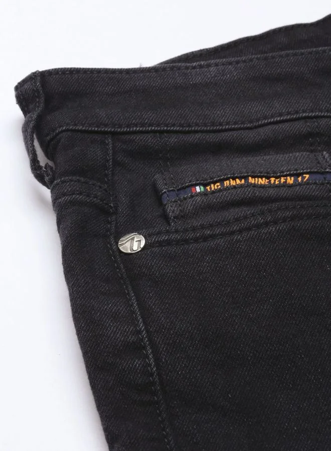 The Indian Garage Co Men Slim Fit Solid Mid-Rise Jeans