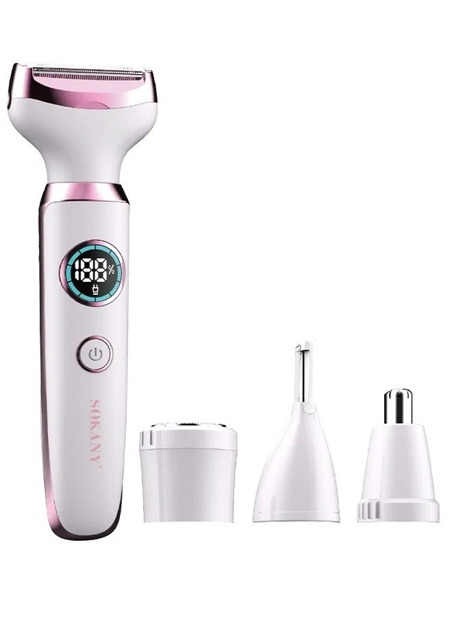 SK-16087 Women's Machine 4-in-1 Ladies Epilator & Grooming Kit, LED Display