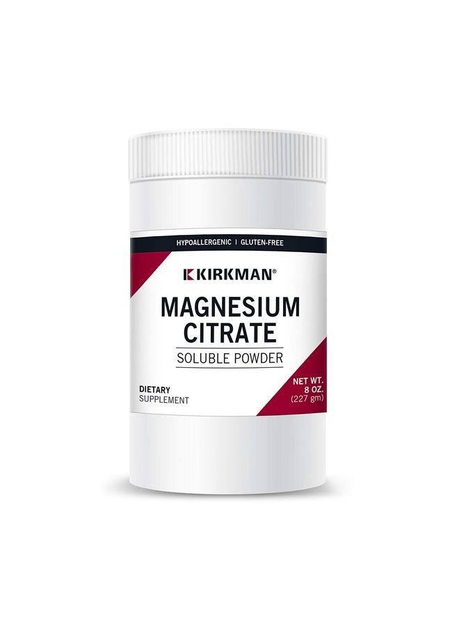 Kirkman Magnesium Citrate Soluble Powder - Hypo, 227gm/8oz - Image 1