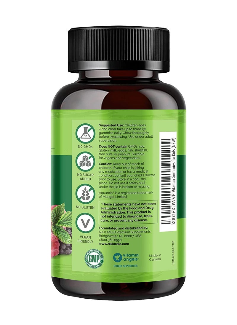 NATURELO - Whole Food Multivitamin Gummies - For Kids Formulated to Support Immunity, Health Growth and Development - 90 Berry Flavoured Gummies - Dietary Supplement - Image 1