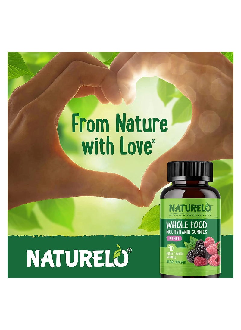 NATURELO - Whole Food Multivitamin Gummies - For Kids Formulated to Support Immunity, Health Growth and Development - 90 Berry Flavoured Gummies - Dietary Supplement - Image 1