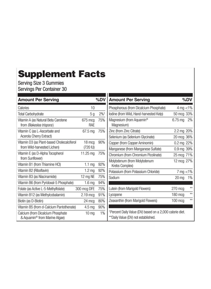 NATURELO - Whole Food Multivitamin Gummies - For Kids Formulated to Support Immunity, Health Growth and Development - 90 Berry Flavoured Gummies - Dietary Supplement - Image 1