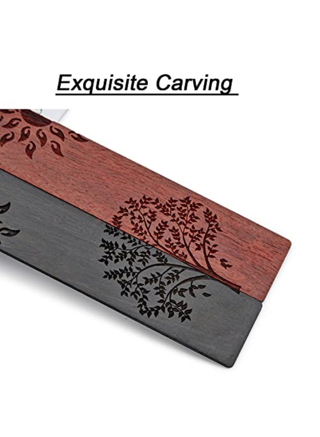 علامة مرجعية خشبية، علامات مرجعية للكتب هدية للرجال والنساء، اكسسوارات علامات الكتب (الشمس والشجرة) - Image 2