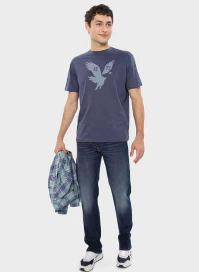 American Eagle Airflex+ Mid Wash Straight Fit Jeans