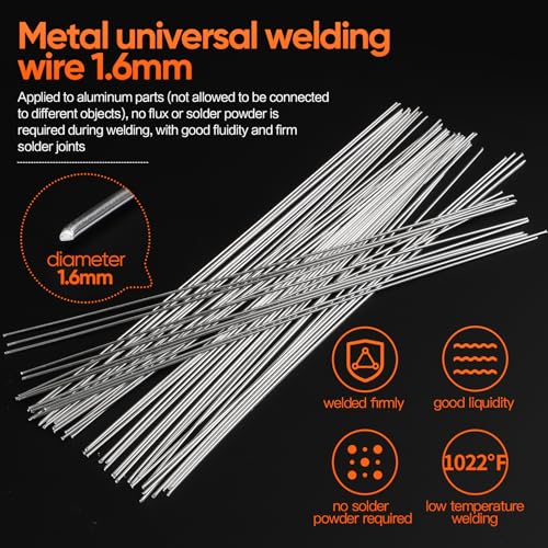DOUYUDAO 50Pcs Metal Universal Welding Wire easy to use Flux Core Welding Wire Solution Welding Fluxcored Rods No Flux Required Super Low Melting Point Excellent Corrosion Resistance - Image 3