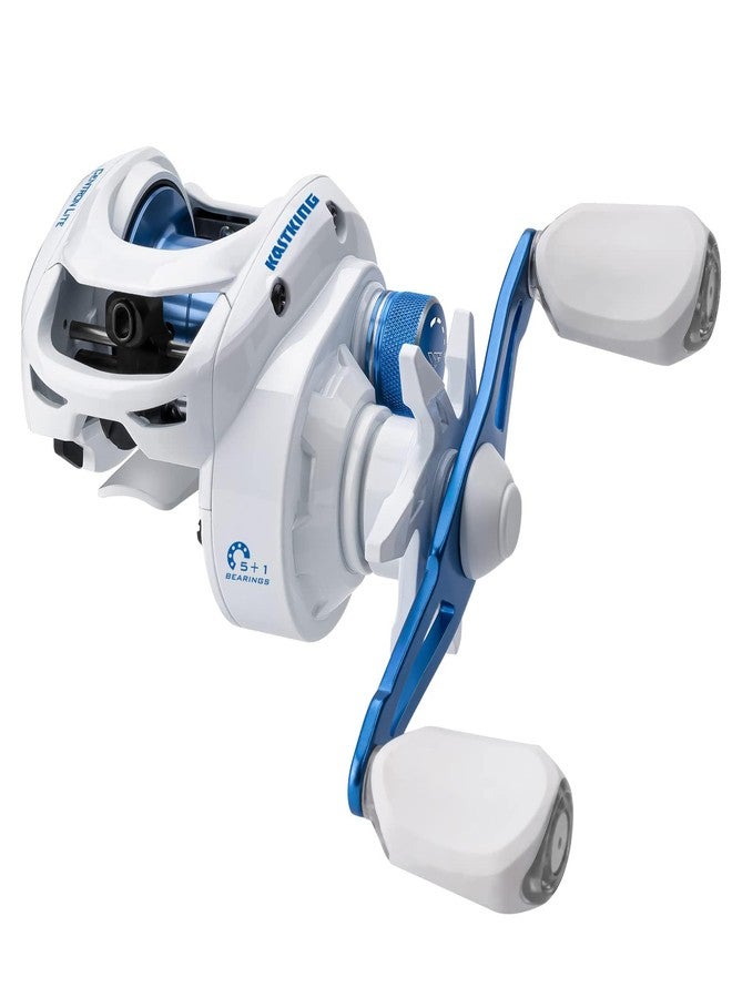 KastKing Centron Lite Baitcasting Fishing Reel, 7.1:1 Gear Ratio, Left Handed Reel, White - Image 1