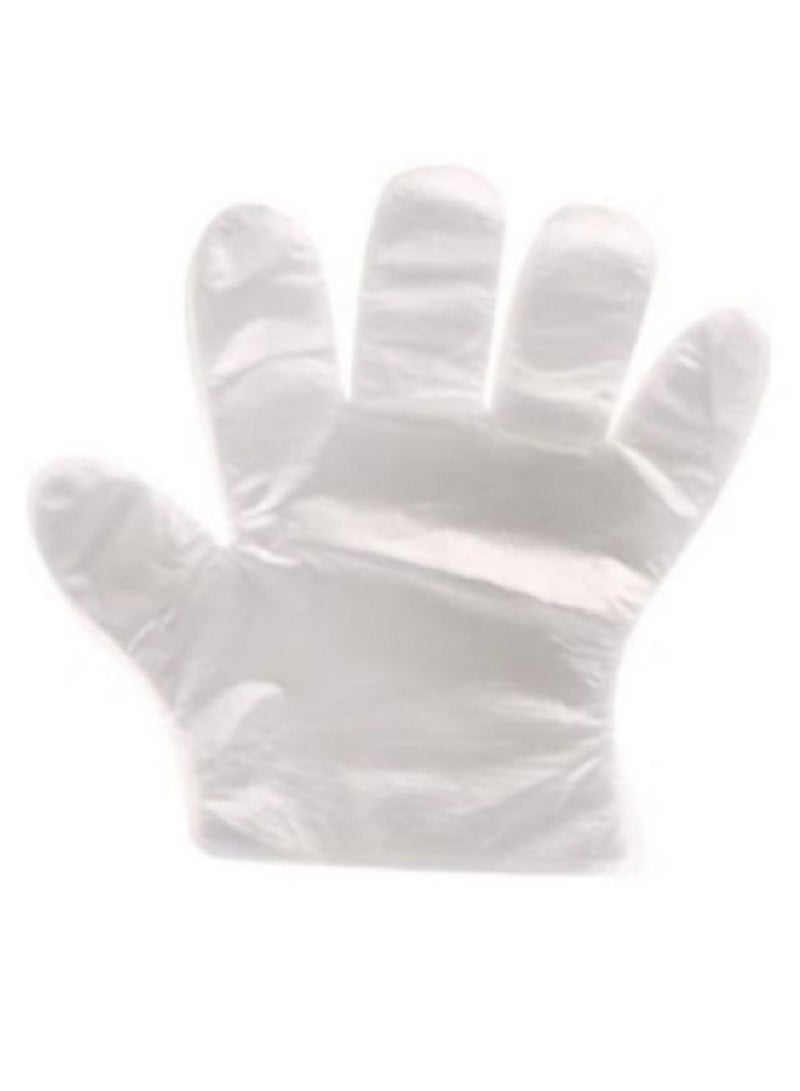 100Pcs Disposable Plastic Gloves Transparent 