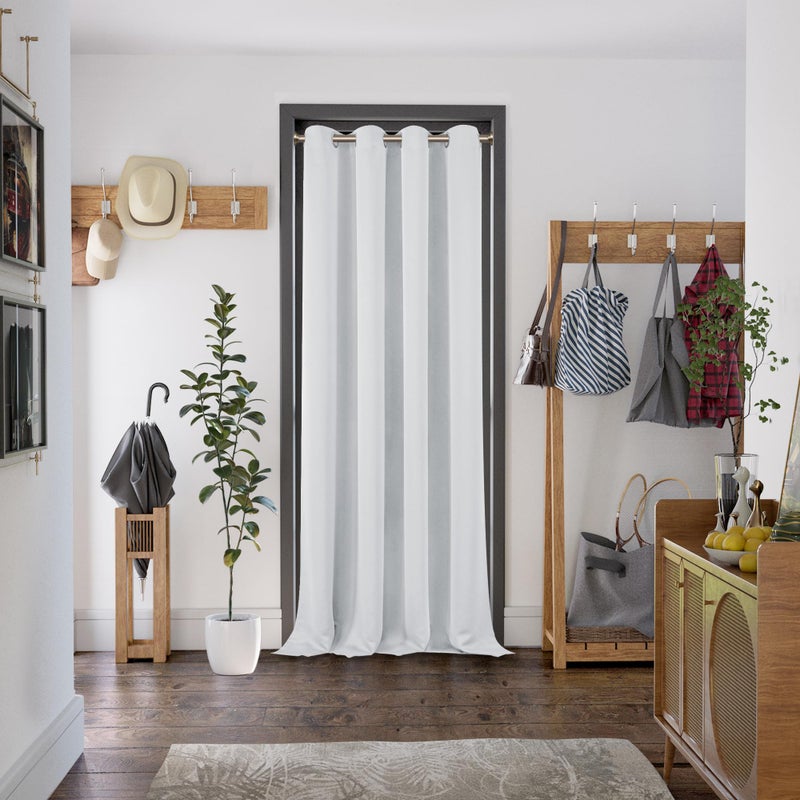 BGment Room Darkening Curtain 95 Inch Length for Living Room  Floor Length Sun Blocking Curtain Grommet Privacy Thermal Insulation Window Drape for Bedroom  1 Panel  52 x 95 Inch  Greyish White - Image 1